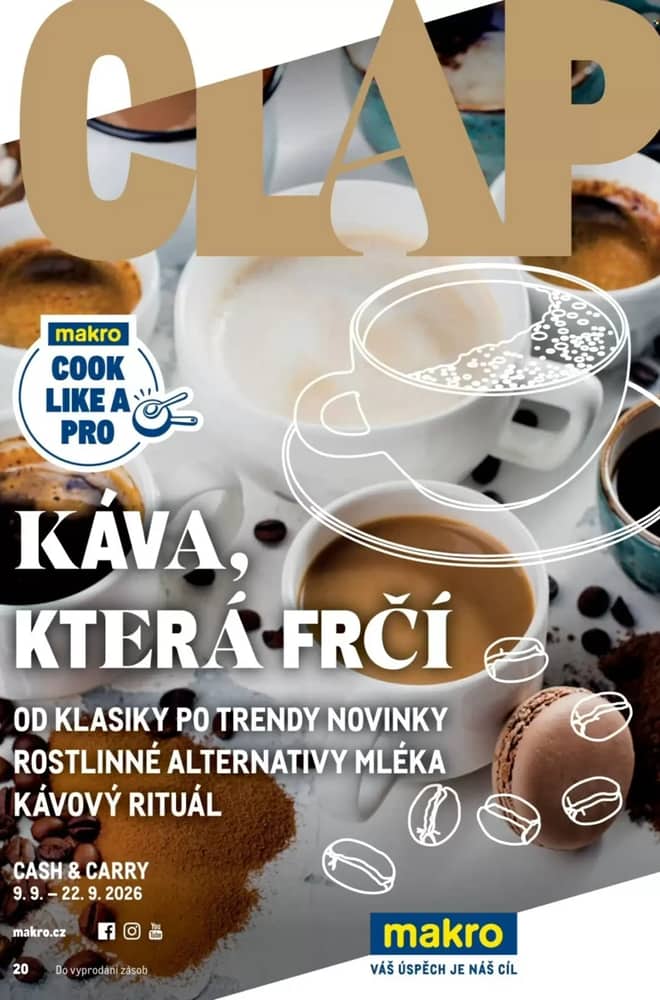 Titulní strana letáku Makro, platný 9–22 září 2026
