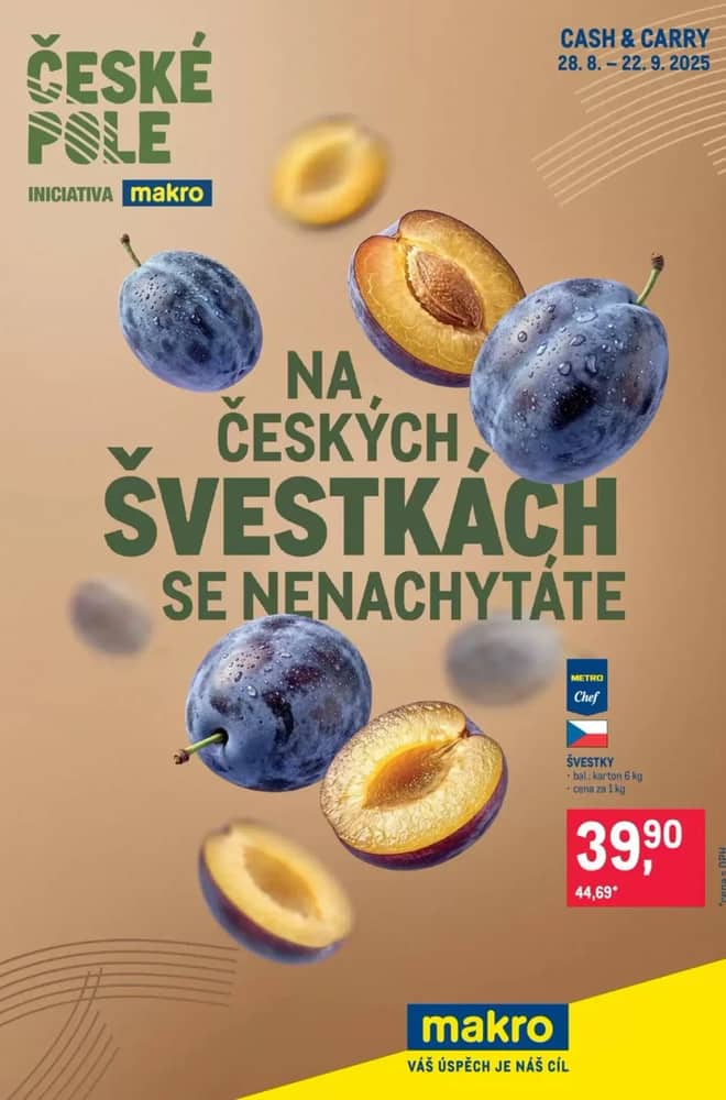 Titulní strana letáku Makro, platný 28. srpna 2026 – 22. září 2026