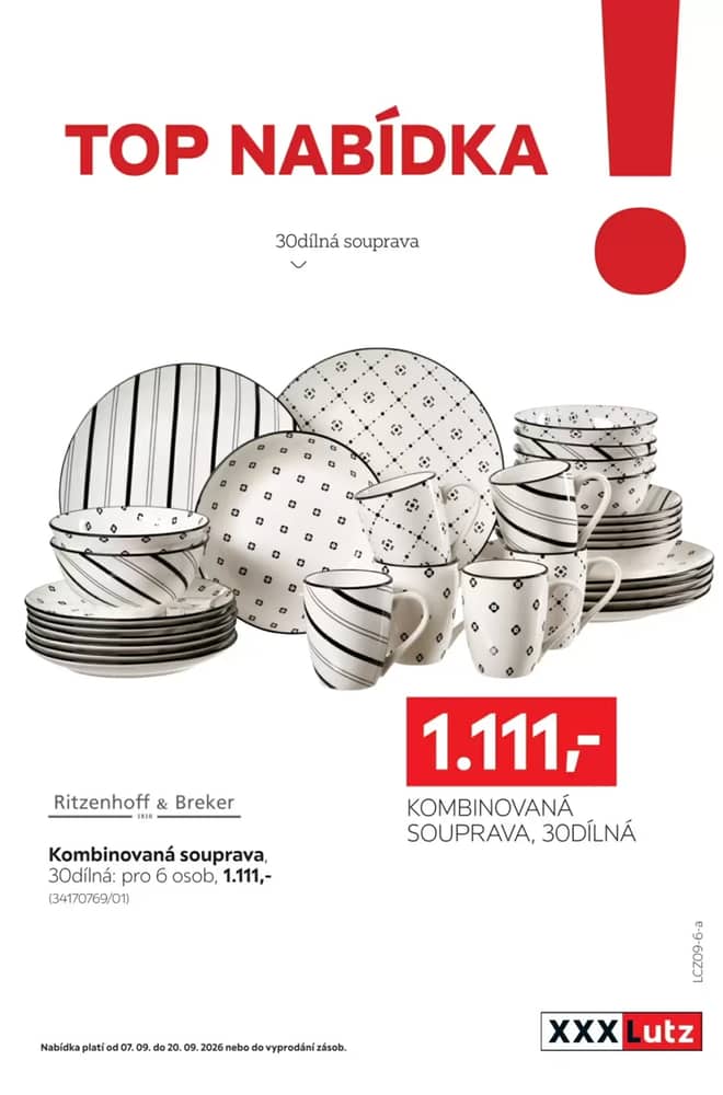 Titulní strana letáku XXXLutz, platný 7–20 září 2026