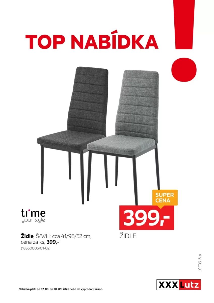 Leták XXXLutz, strana 1 z 1