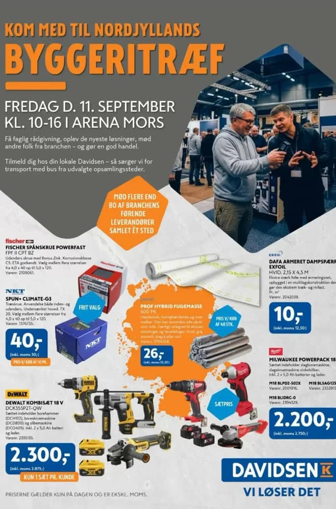 Forside af tilbudsavisen fra Davidsen, gældende 11–11 september 2026