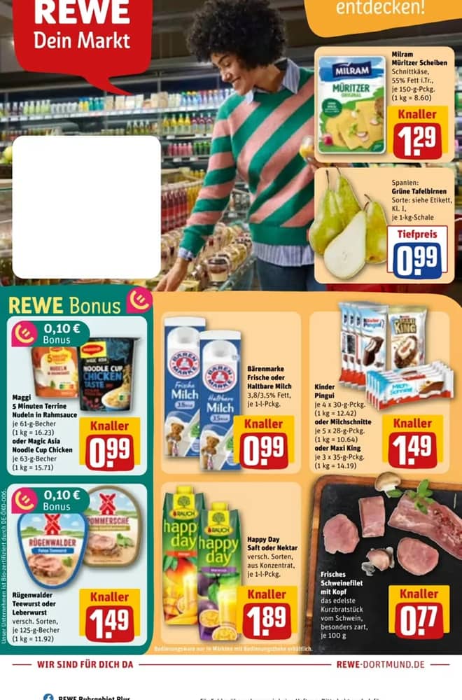 Forside af tilbudsavisen fra REWE, gældende 7–13 september 2026