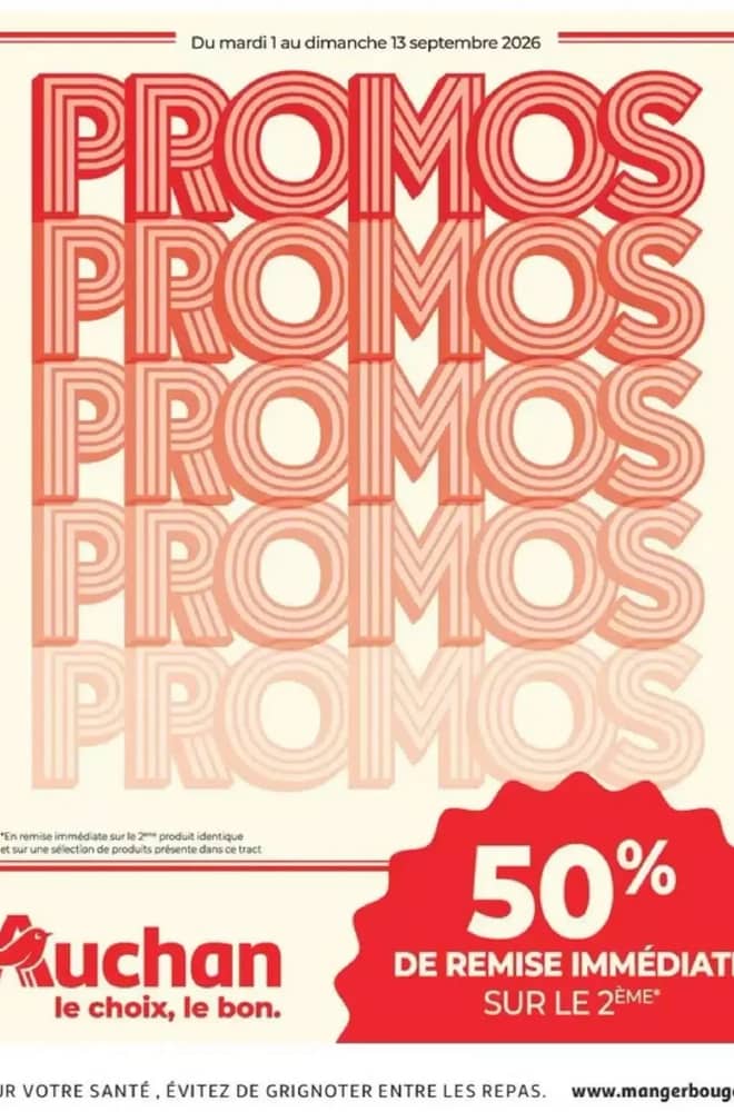 Couverture du catalogue Auchan, valable 1–13 septembre 2026