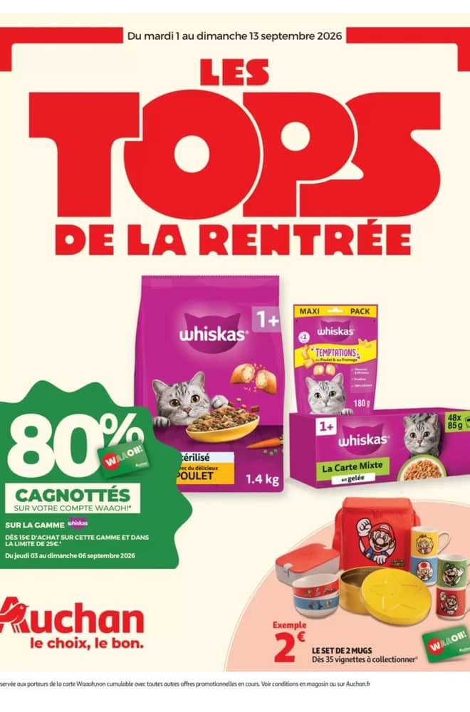 Couverture du catalogue Auchan, valable 1–13 septembre 2026