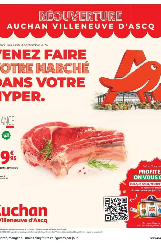Couverture du catalogue Auchan, valable 8–14 septembre 2026