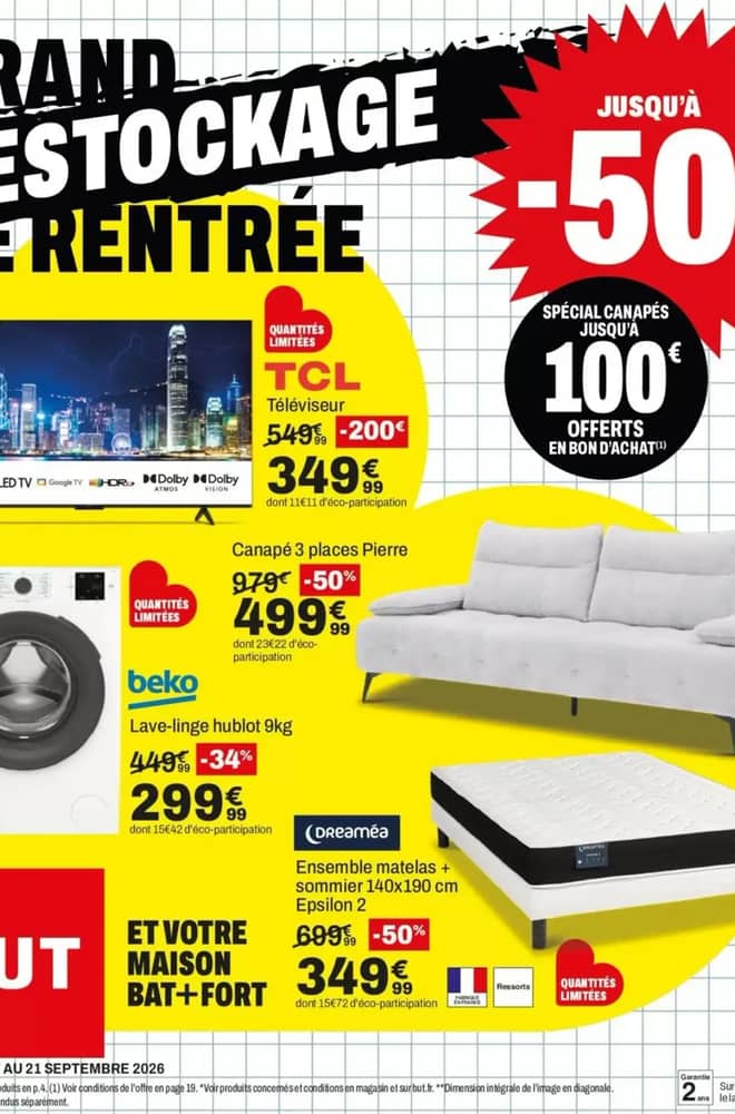 Couverture du catalogue BUT, valable 28 août 2026 – 21 septembre 2026