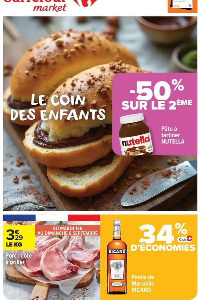 Couverture du catalogue Carrefour Market, valable 1–13 septembre 2026