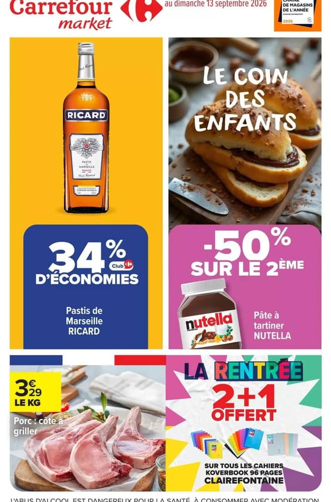 Couverture du catalogue Carrefour Market, valable 1–13 septembre 2026