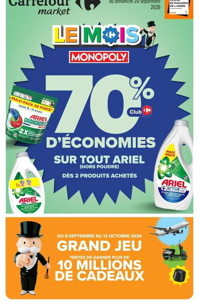 Couverture du catalogue Carrefour Market, valable 8–20 septembre 2026
