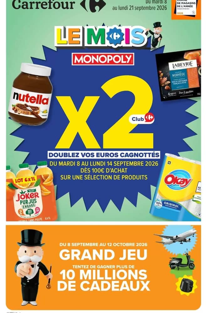 Couverture du catalogue Carrefour, valable 8–21 septembre 2026