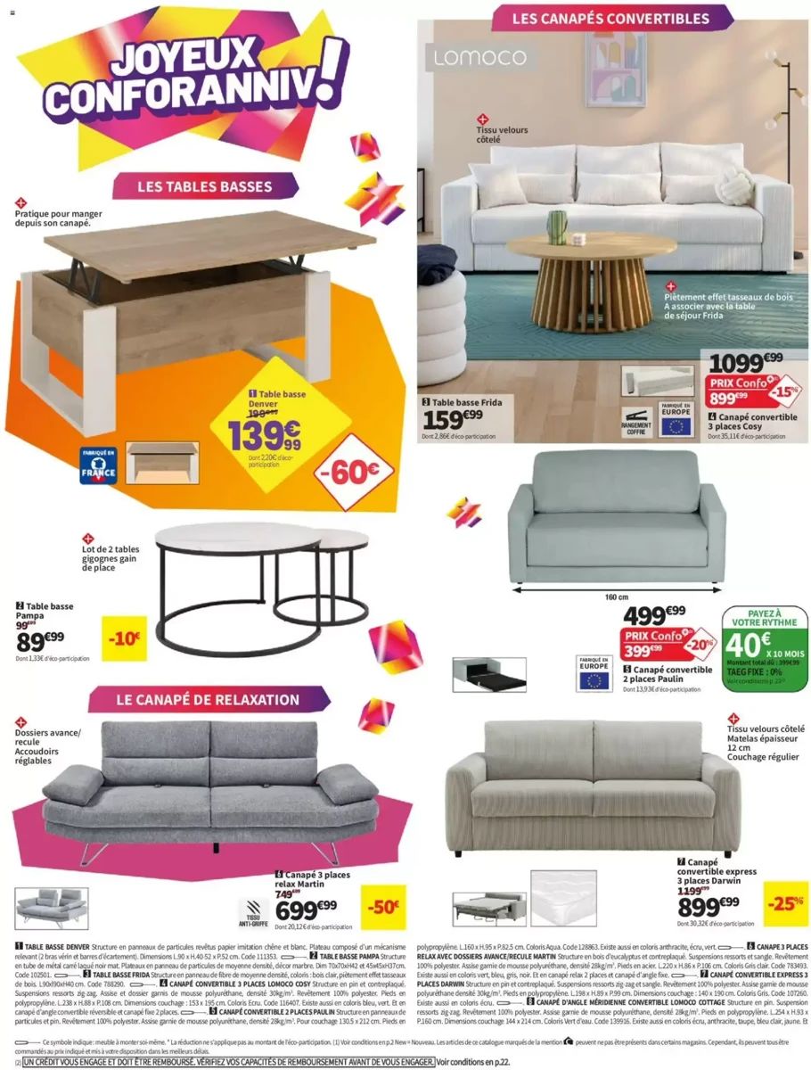 Catalogue Conforama, page 2 sur 22