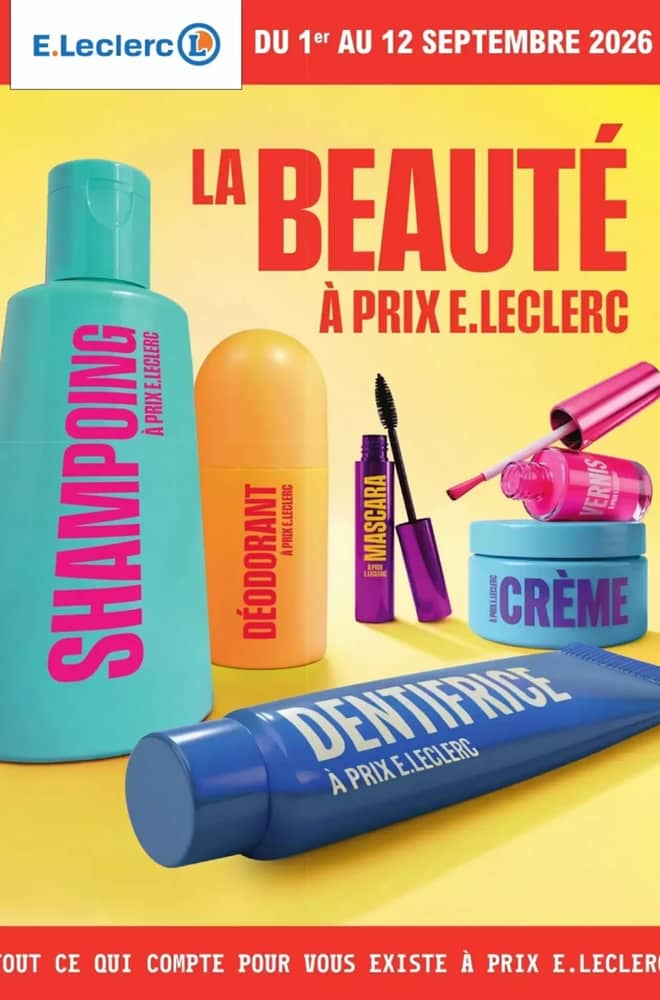 Couverture du catalogue E.Leclerc, valable 1–12 septembre 2026