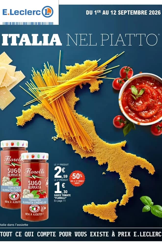 Couverture du catalogue E.Leclerc, valable 1–12 septembre 2026