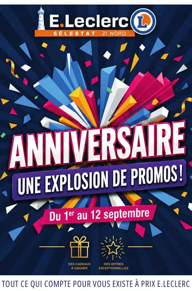 Couverture du catalogue E.Leclerc, valable 1–12 septembre 2026