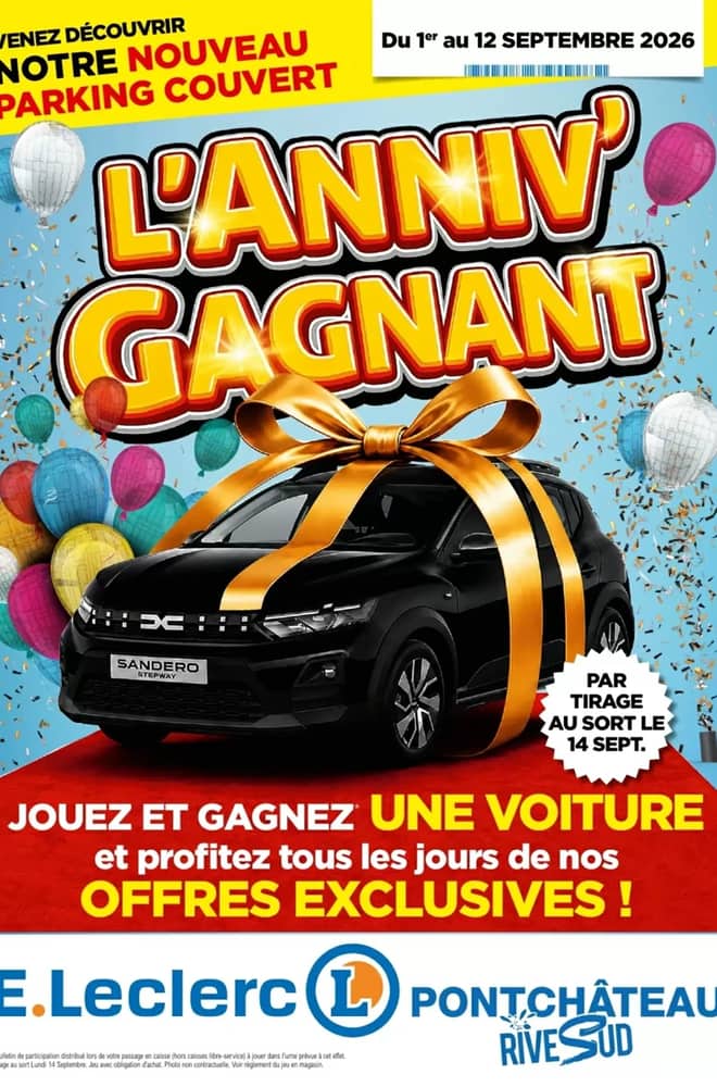 Couverture du catalogue E.Leclerc, valable 1–12 septembre 2026