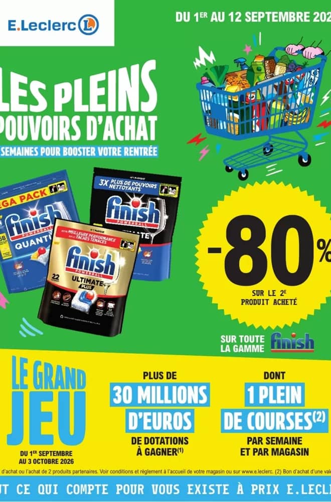 Couverture du catalogue E.Leclerc, valable 1–12 septembre 2026