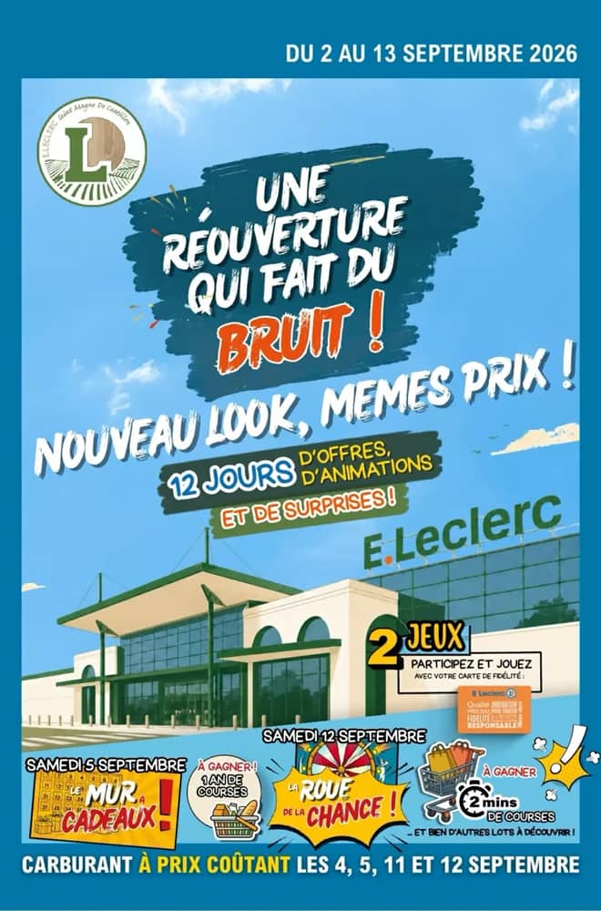 Couverture du catalogue E.Leclerc, valable 2–13 septembre 2026