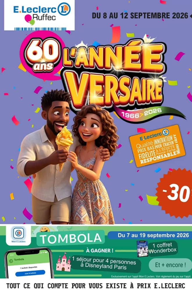 Couverture du catalogue E.Leclerc, valable 8–12 septembre 2026