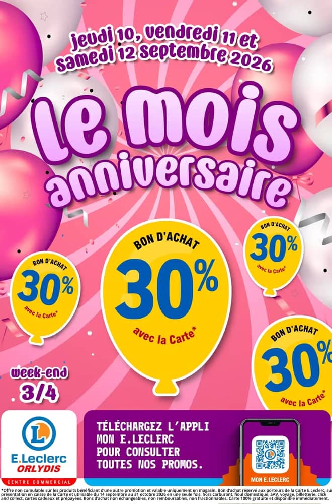 Couverture du catalogue E.Leclerc, valable 10–12 septembre 2026