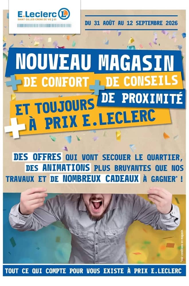 Couverture du catalogue E.Leclerc, valable 31 août 2026 – 12 septembre 2026