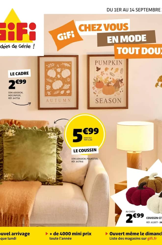 Couverture du catalogue GiFi, valable 1–14 septembre 2026