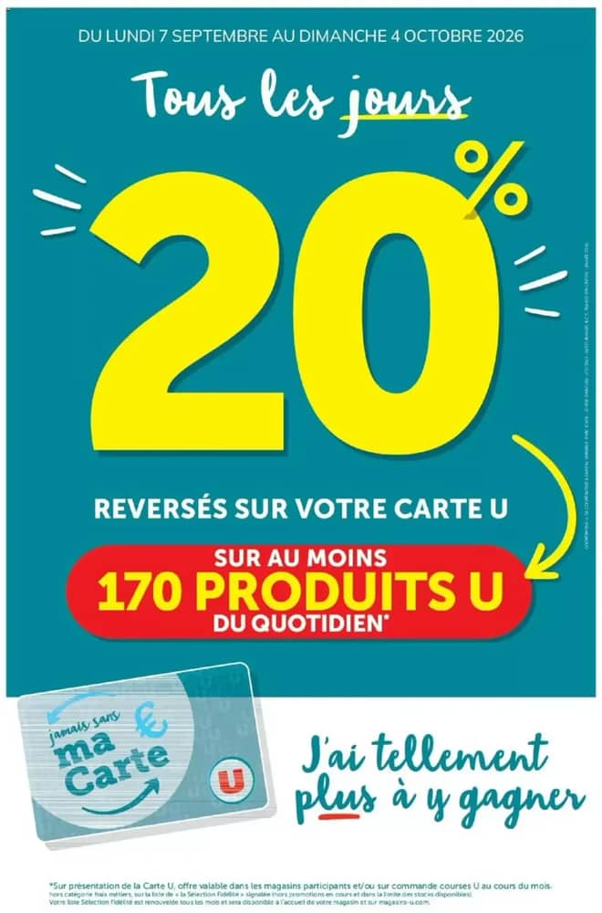 Couverture du catalogue Hyper U, valable 7 septembre 2026 – 4 octobre 2026