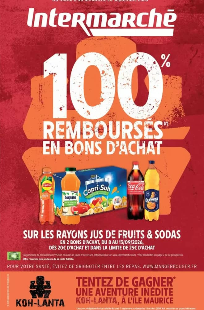 Couverture du catalogue Intermarché, valable 8–20 septembre 2026