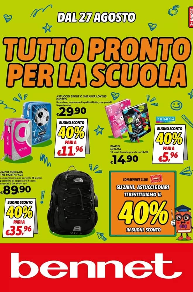 Copertina del volantino Bennet, valido 27 agosto 2026 – 16 settembre 2026
