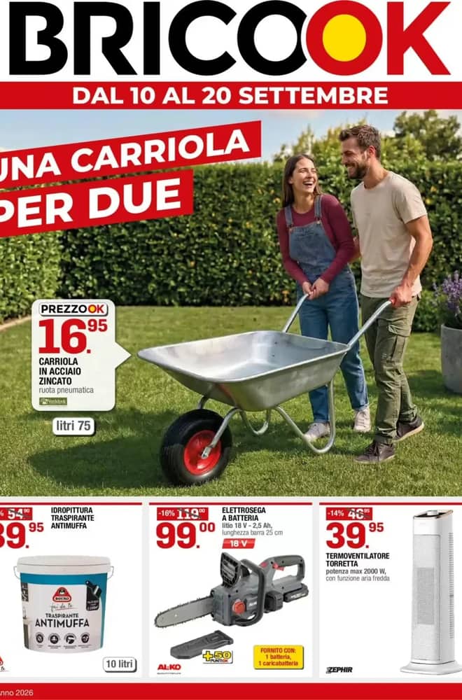 Copertina del volantino Brico OK, valido 10–20 settembre 2026