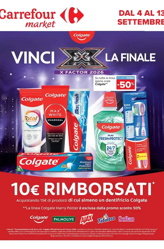 Copertina del volantino Carrefour Market, valido 4–13 settembre 2026