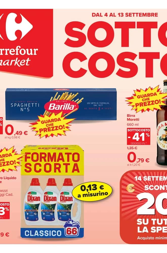 Copertina del volantino Carrefour Market, valido 4–13 settembre 2026