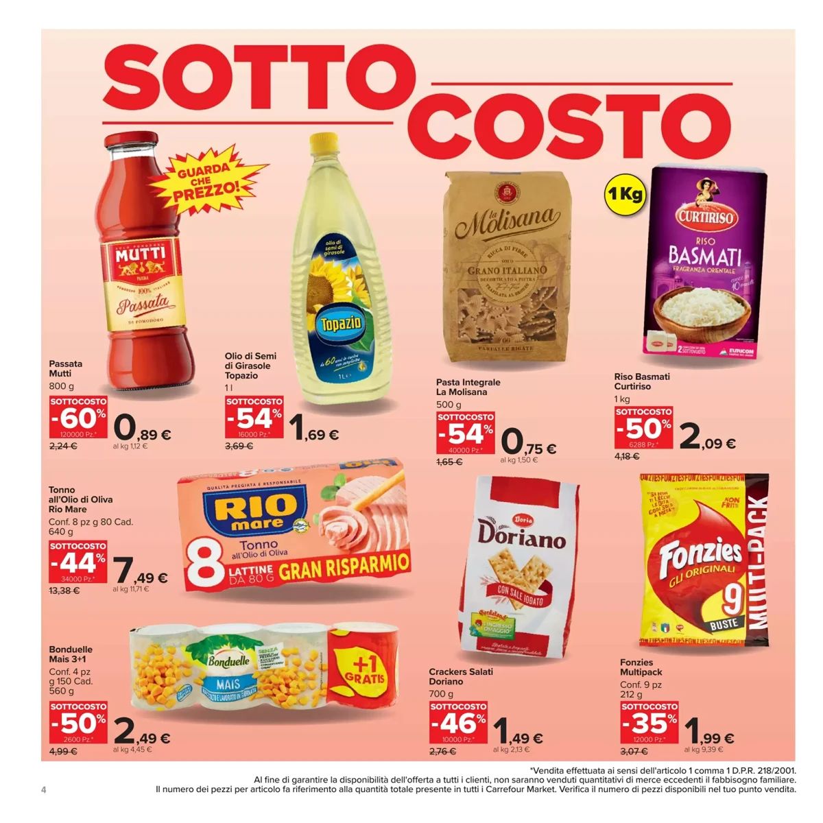 Volantino Carrefour Market, pagina 4 di 30
