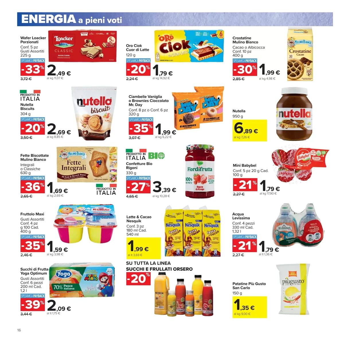 Volantino Carrefour Market, pagina 16 di 30