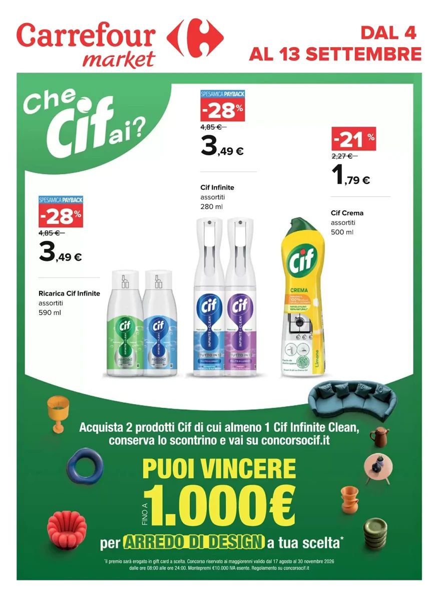Volantino Carrefour Market, pagina 1 di 2