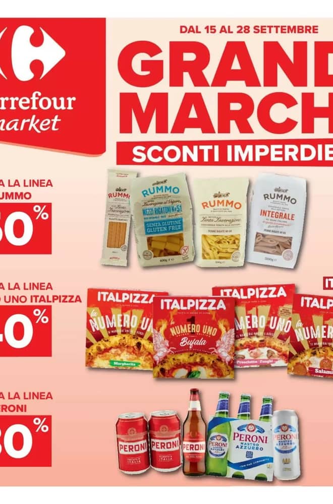 Copertina del volantino Carrefour Market, valido 15–28 settembre 2026