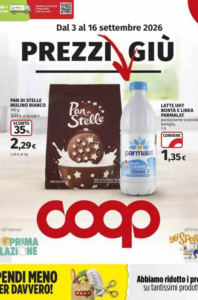 Copertina del volantino Coop, valido 3–16 settembre 2026