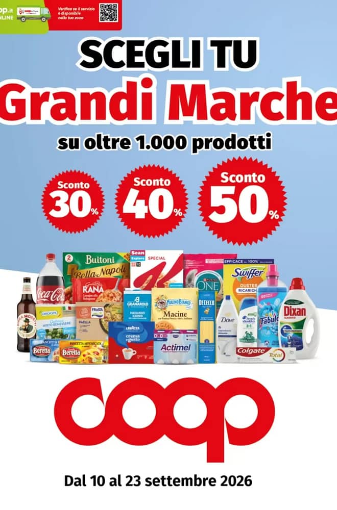 Copertina del volantino Coop, valido 10–23 settembre 2026