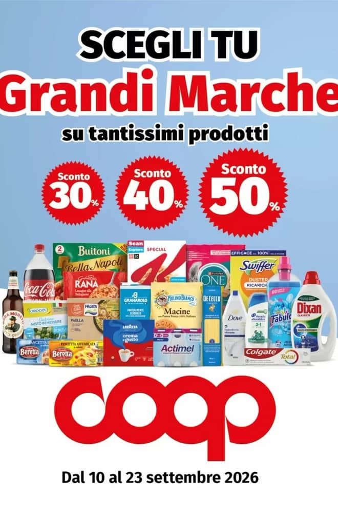 Copertina del volantino Coop, valido 10–23 settembre 2026