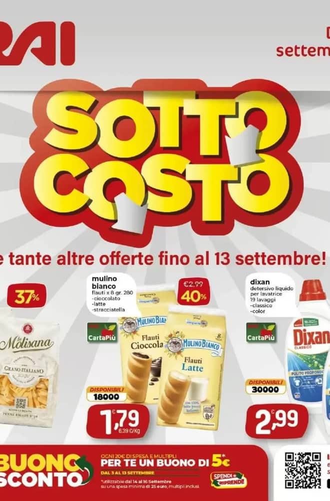 Copertina del volantino Crai, valido 3–13 settembre 2026