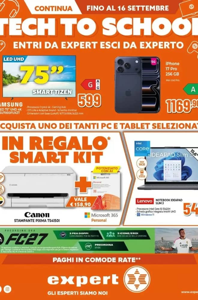 Copertina del volantino Expert, valido 3–16 settembre 2026