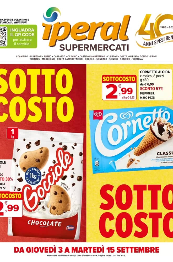 Copertina del volantino Iperal, valido 3–15 settembre 2026