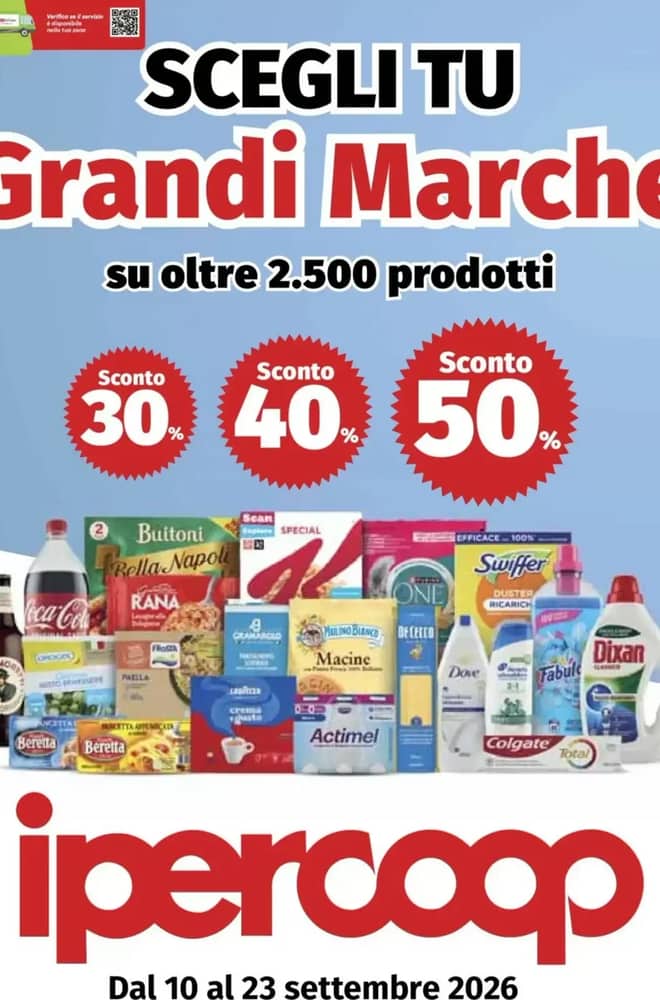 Copertina del volantino Ipercoop, valido 10–23 settembre 2026
