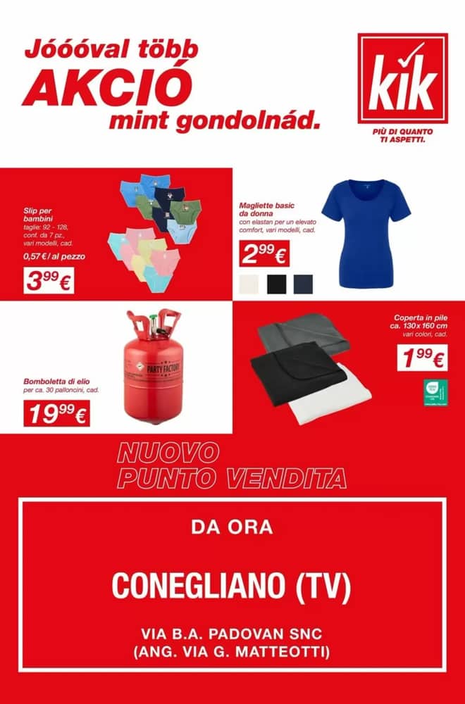 Copertina del volantino KiK, valido 10–13 settembre 2026