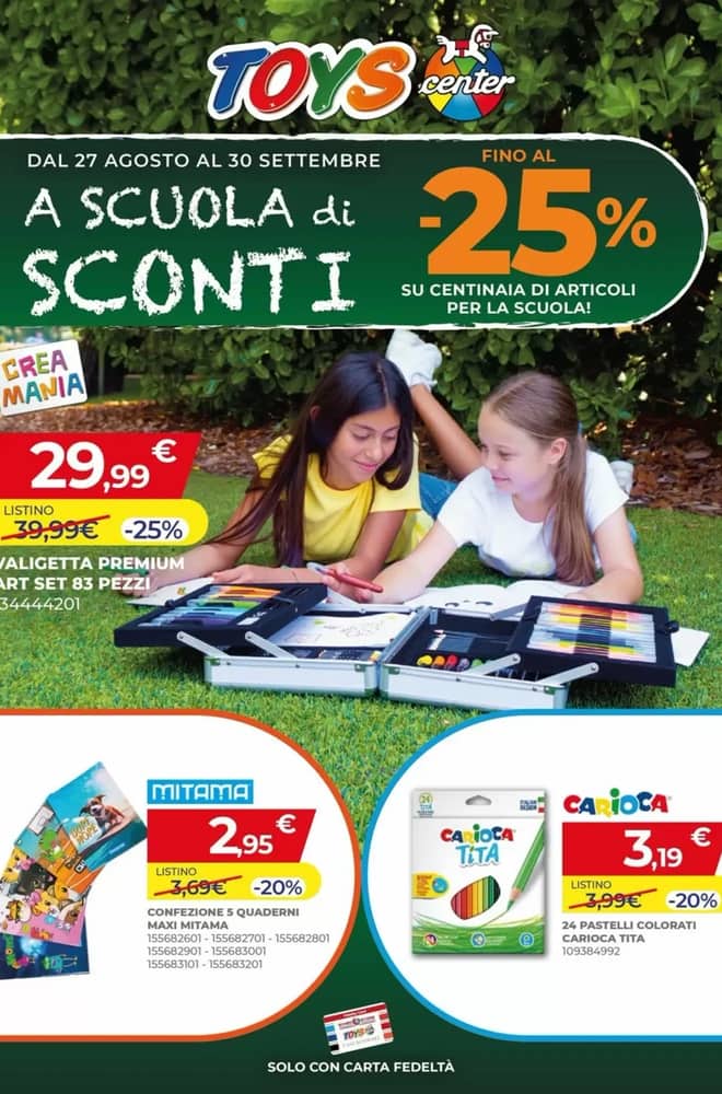 Copertina del volantino Toys Center, valido 27 agosto 2026 – 30 settembre 2026