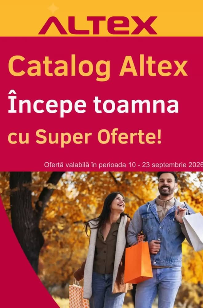 Coperta catalogului Altex, valabil 10–23 septembrie 2026