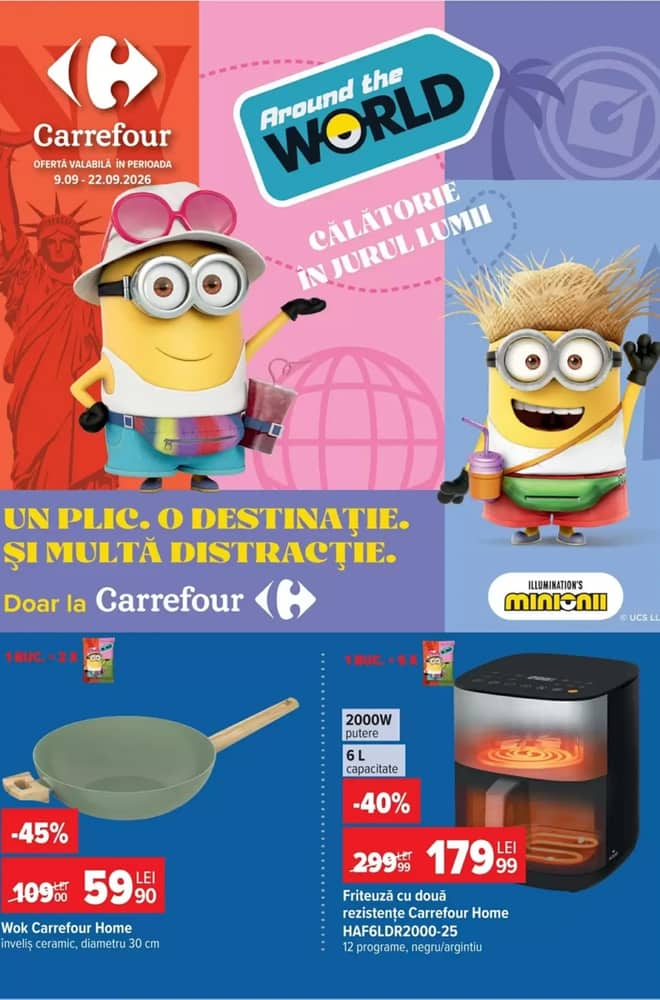 Coperta catalogului Carrefour, valabil 9–22 septembrie 2026