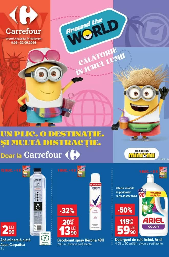 Coperta catalogului Carrefour, valabil 9–22 septembrie 2026
