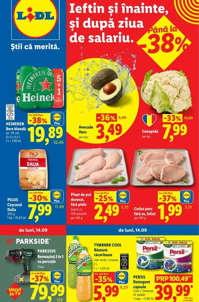 Coperta catalogului Lidl, valabil 14–20 septembrie 2026