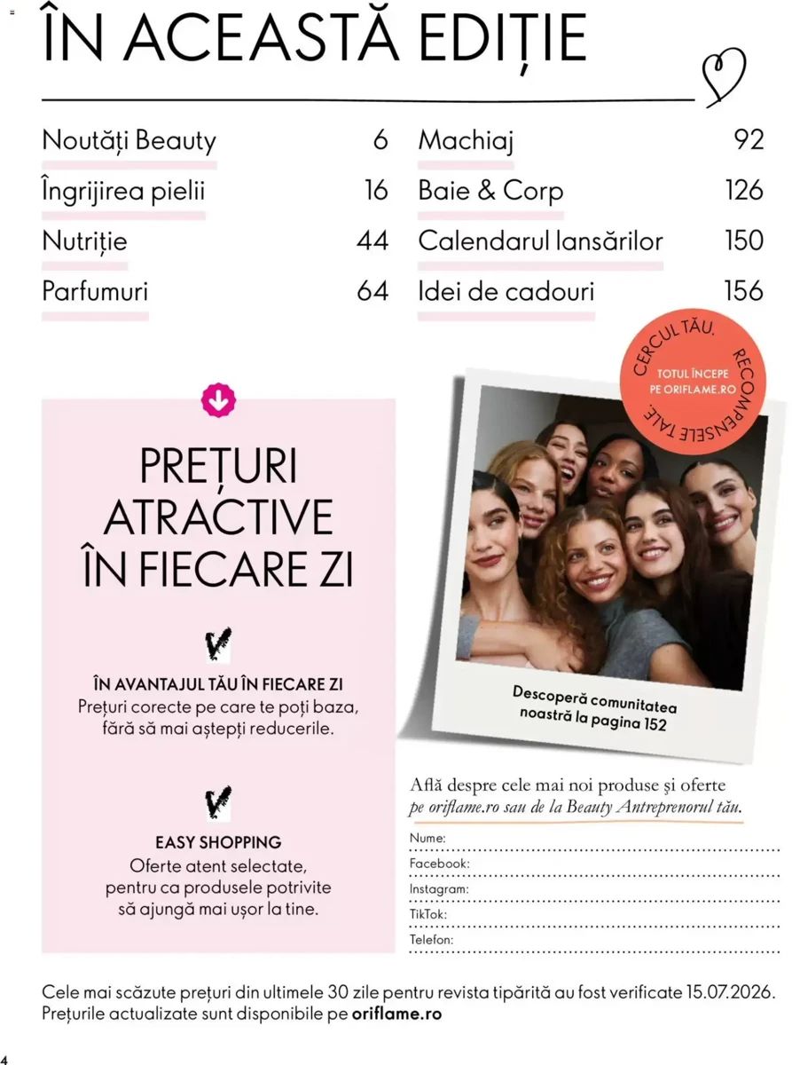 Catalog Oriflame, pagina 4 din 172