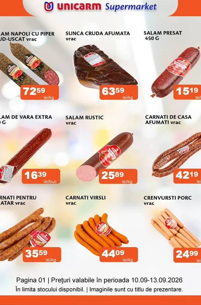 Coperta catalogului Unicarm, valabil 10–13 septembrie 2026